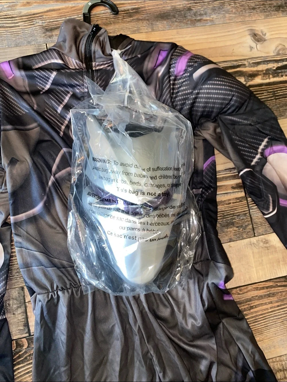 Kids Fortnite Omega Purple Costume with mask size medium 8-10